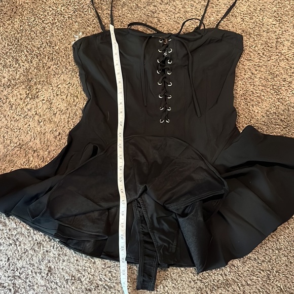Night Maximized Lace up Corset Mini dress Size Medium Like New Rave Outfit - Picture 5 of 6